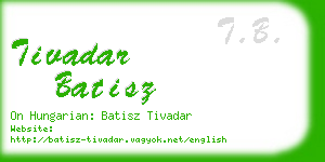 tivadar batisz business card